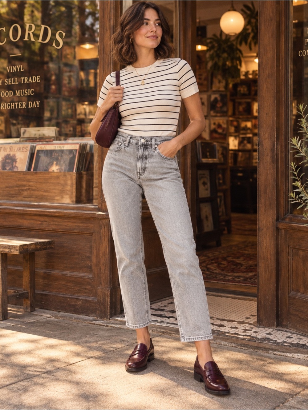 Madewell Gray High Rise Straight Leg Cropped Jeans Size 24